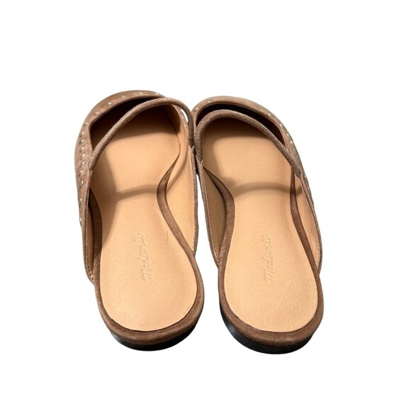 Madewell The Great Studded Tan Suede Ballet Mule Flat Womens Size 8.5 - Picture 6 of 10